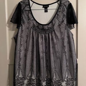 Lane Bryant black lace top size 26/28